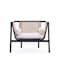 Manhattan Comfort Versailles Accent Chair in Black, Natural Cane and Cream ACCA01-CR - alternate 1